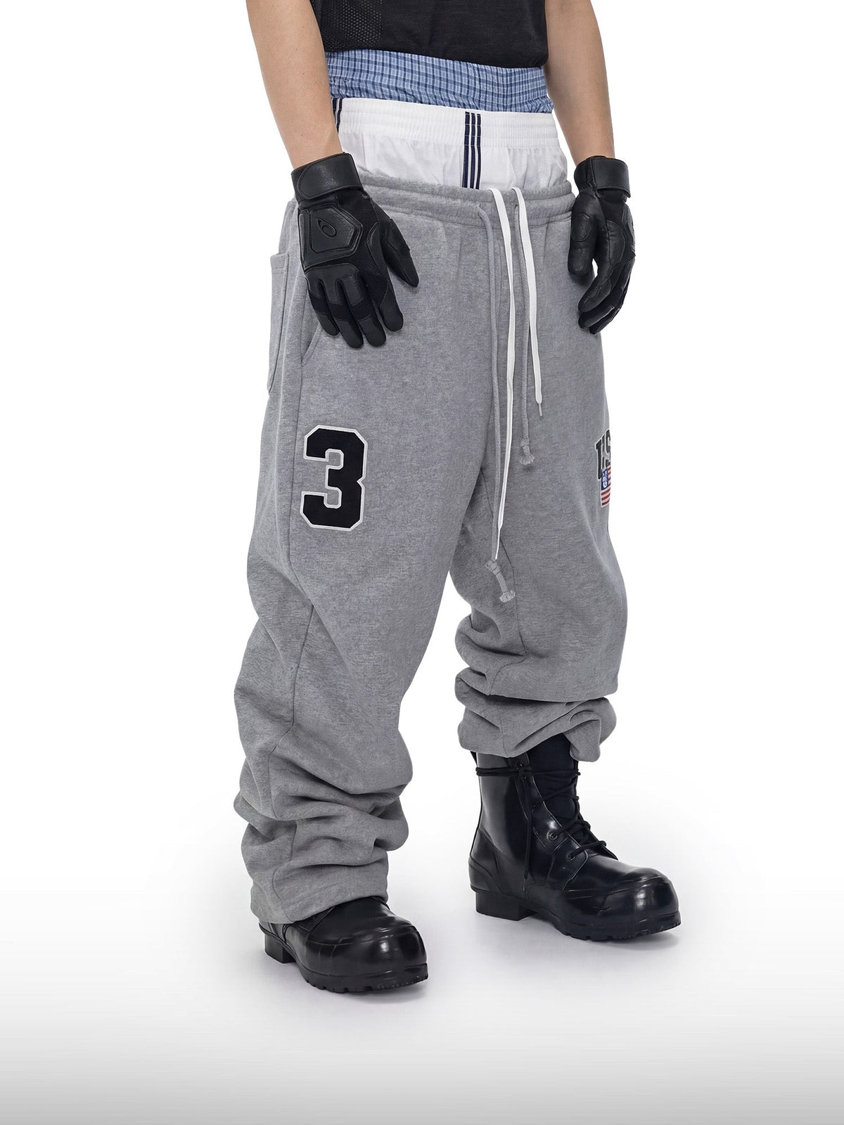Triple-Waist Heather Sweatpants