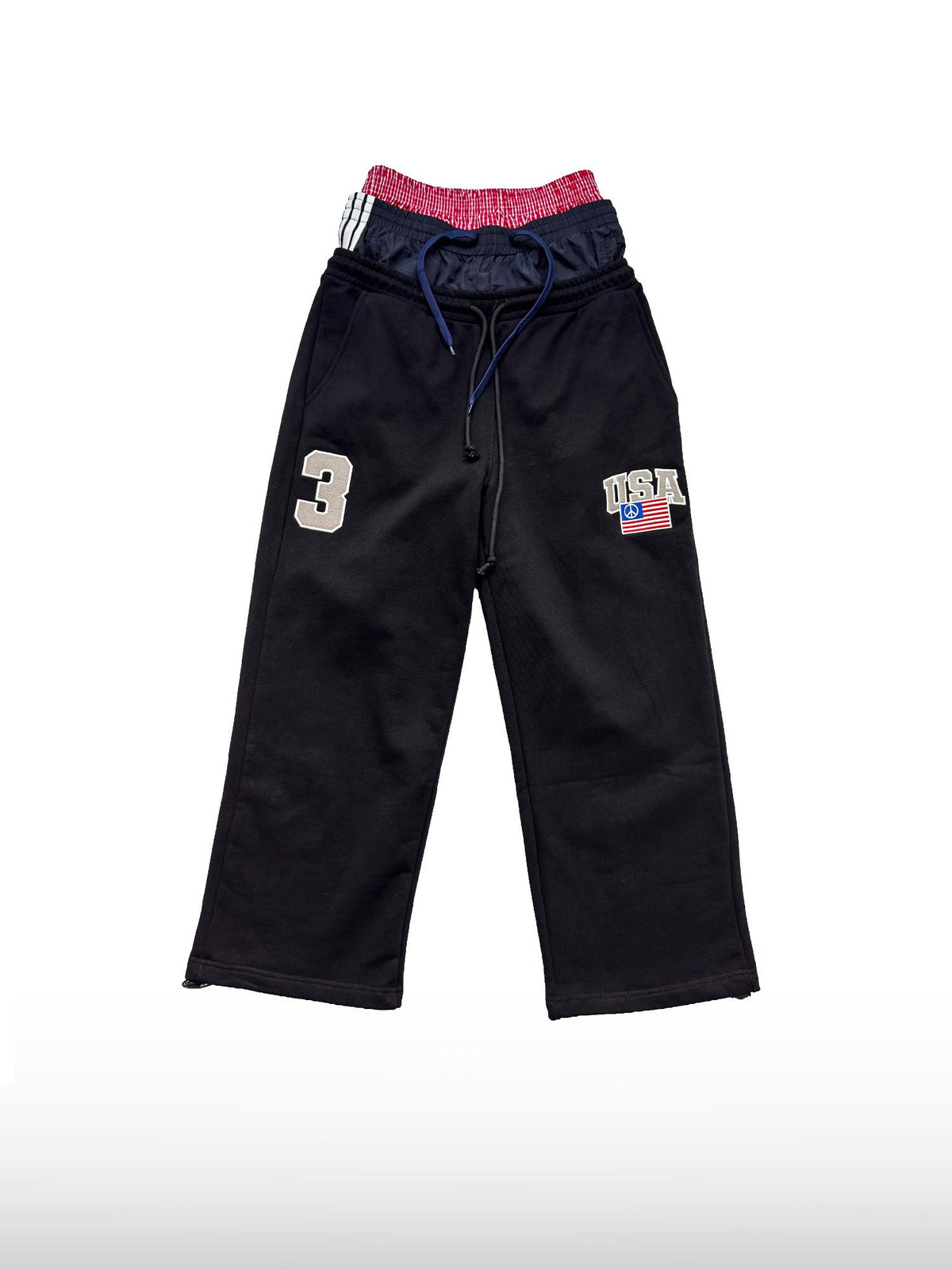 Triple-Waist Heather Sweatpants
