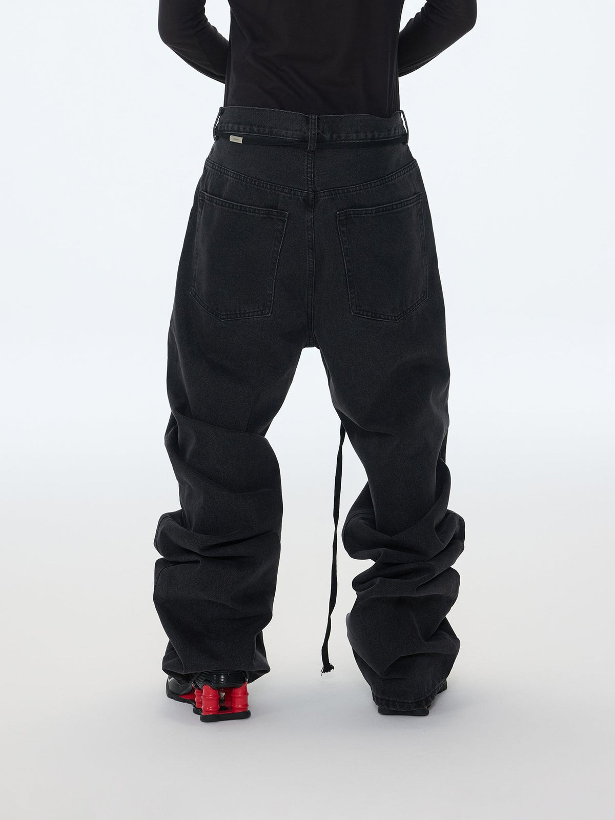 Drape Black Jeans