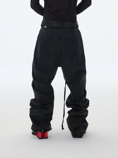 Drape Black Jeans
