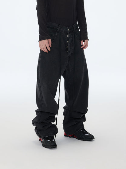 Drape Black Jeans