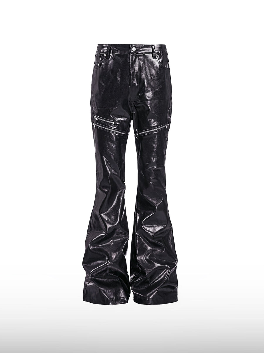 Liquid Black Flare Jeans