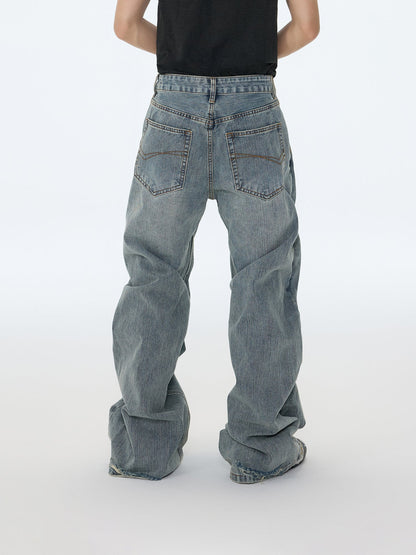 Oversized Faded Jeans