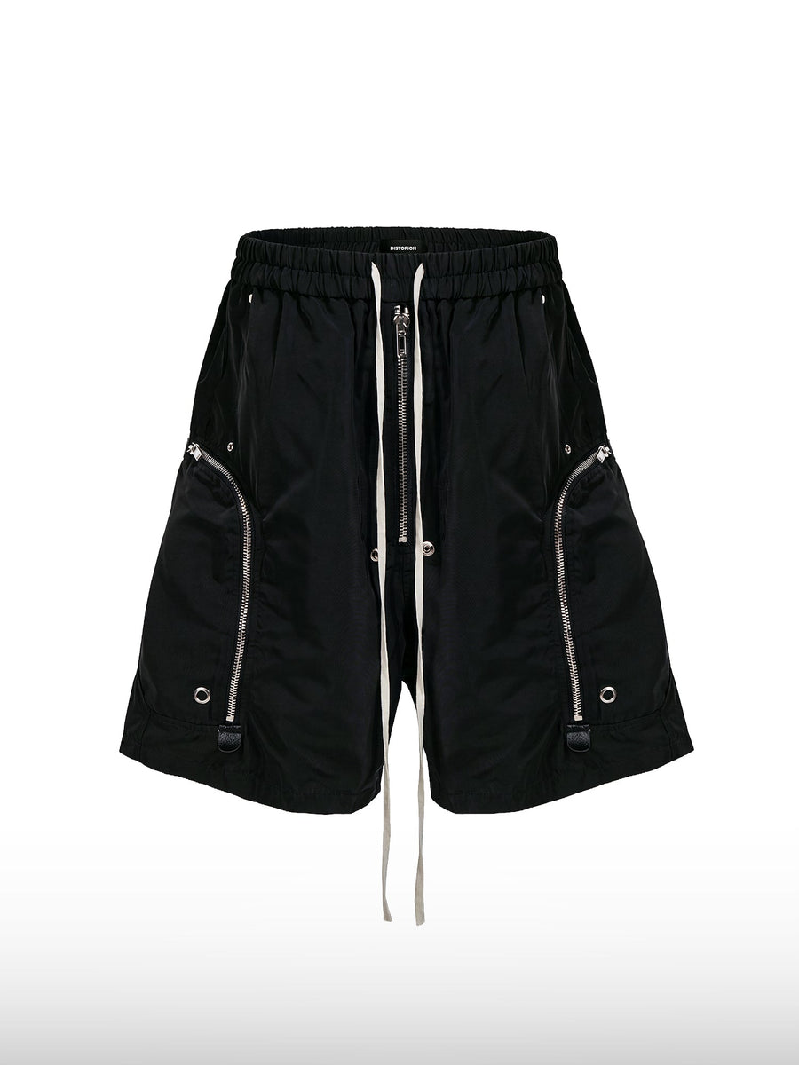 Oversized Zipper Cargo Shorts