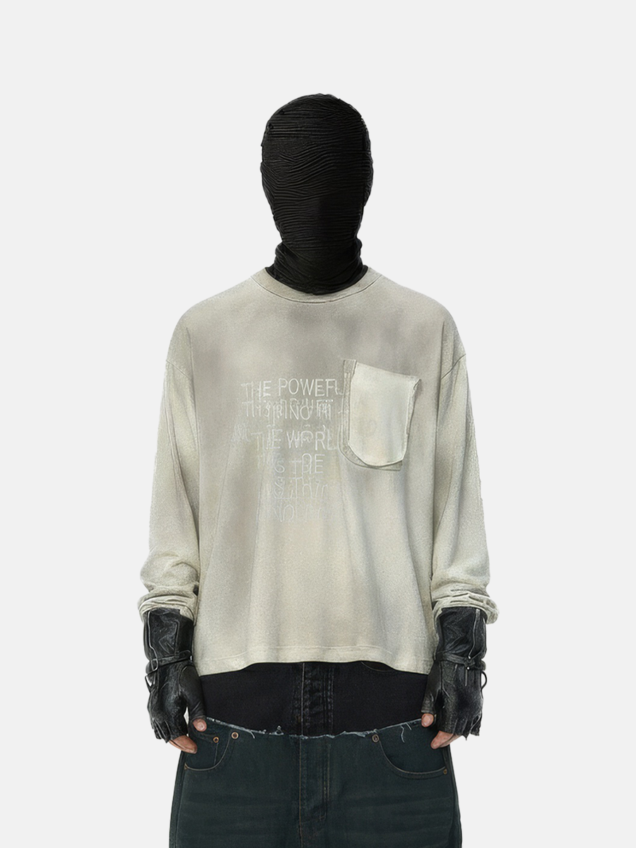 Stonewash Text Tee