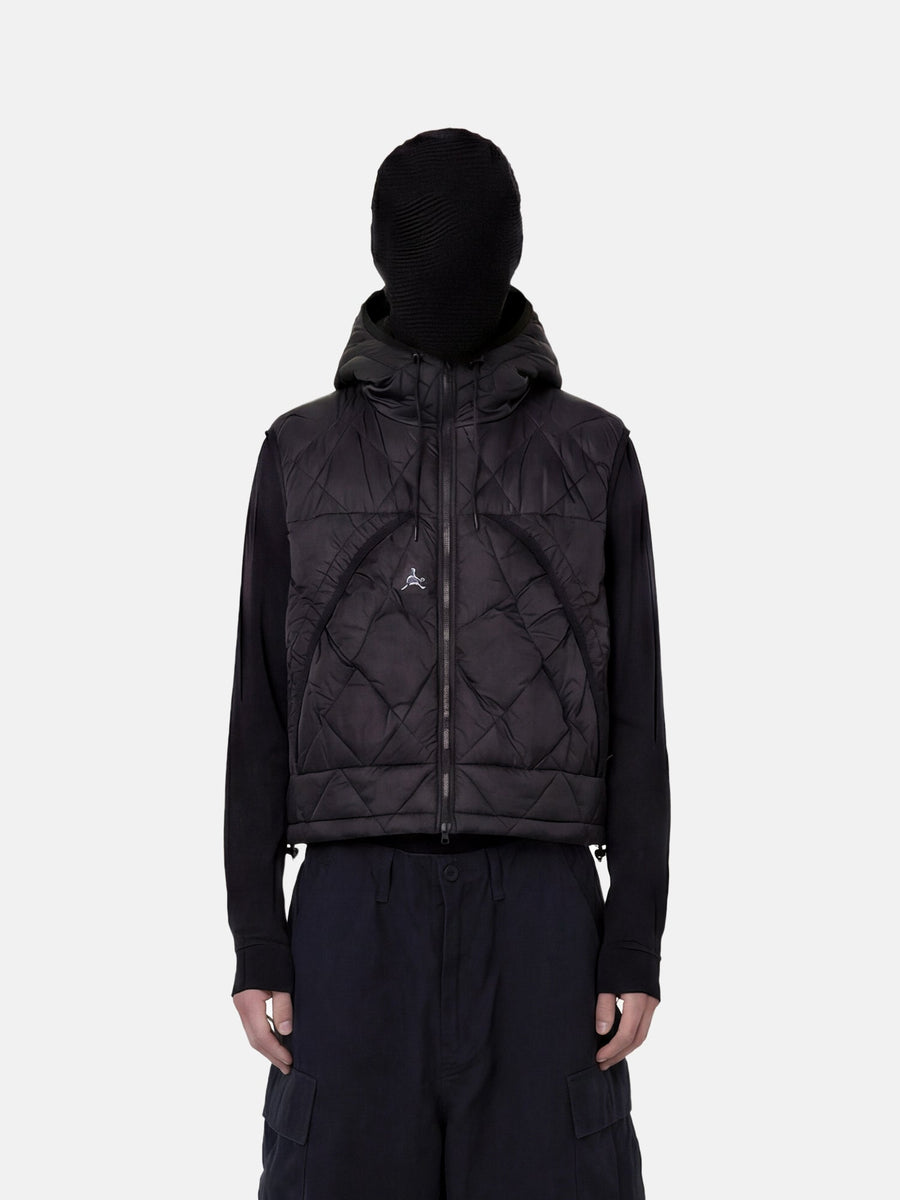 Glacier Diamond Quilt Hooded Vest